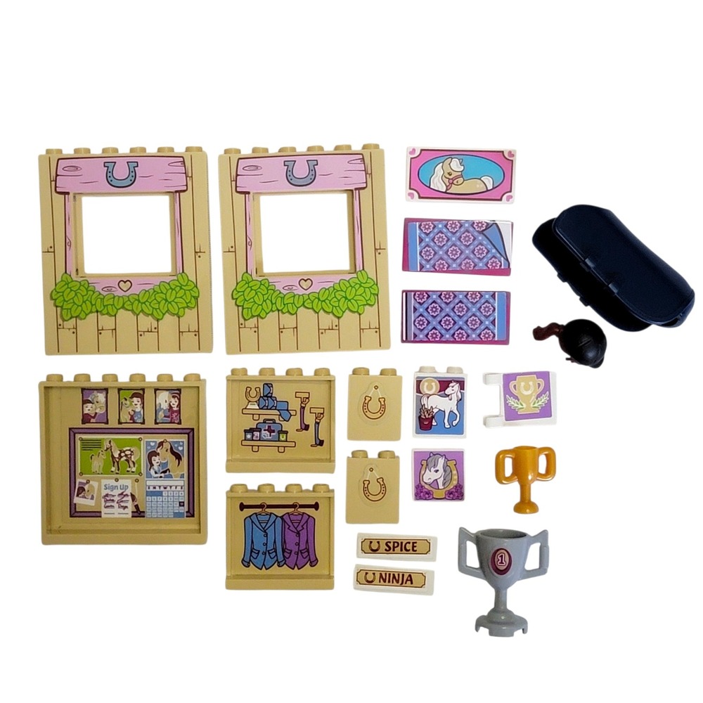 LEGO Friends Horse Stable Equestrian Accessory Lot 19 Pc Heartlake Riding Club